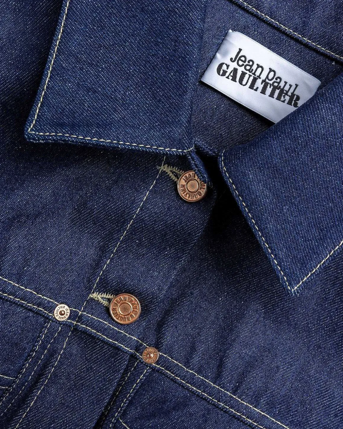 Denimjakke Med Kontrastsyninger Madonna Inspireret Indigo/Tabac