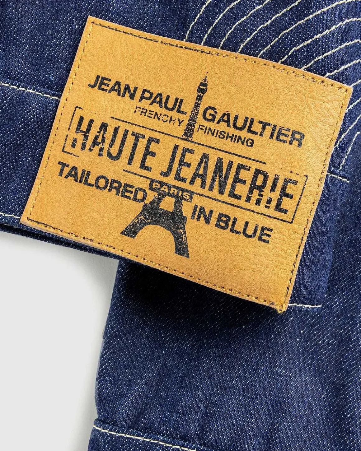 Denimjakke Med Kontrastsyninger Madonna Inspireret Indigo/Tabac