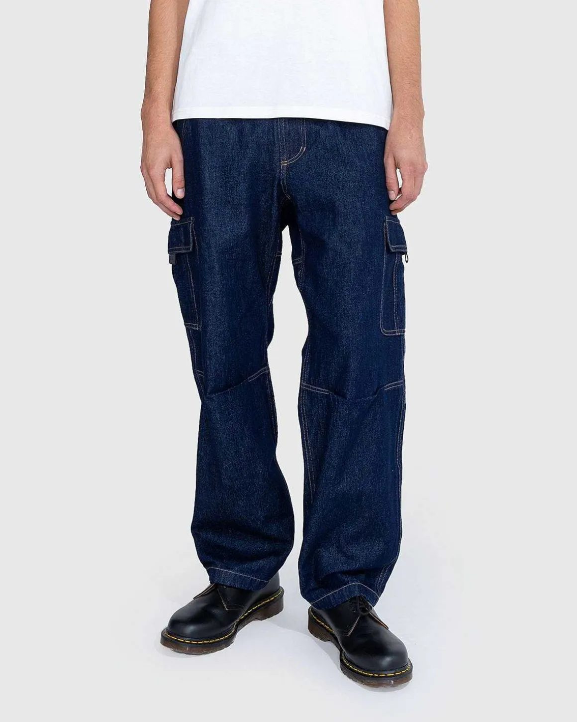Denim Loose Cargo Pant Mork Indigo
