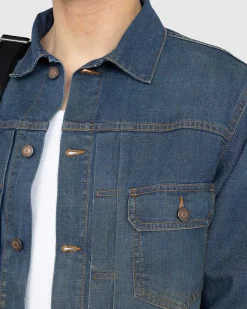 Denim Sportsjakke Amerikansk Klassisk