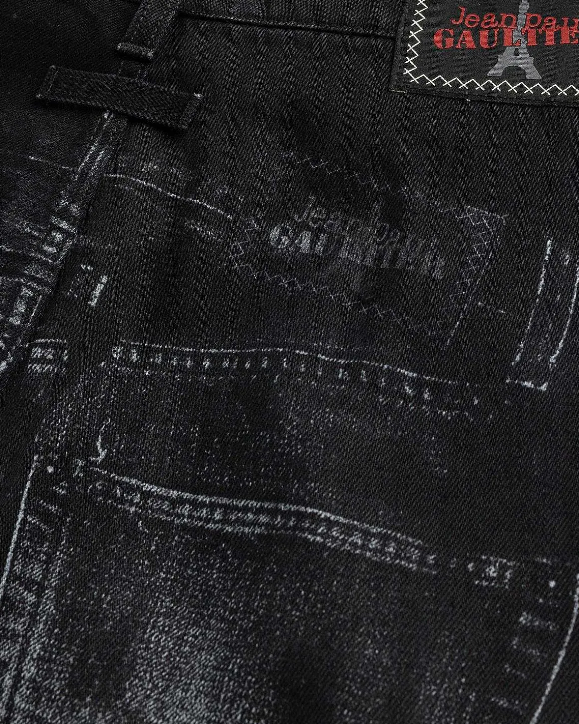 Denim Trompe L'Oeil Jeans Sort/Gra