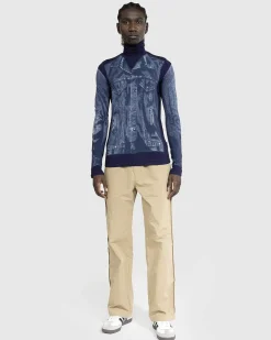 Denim Trompe L'Oeil Langaermet Navy/Bla