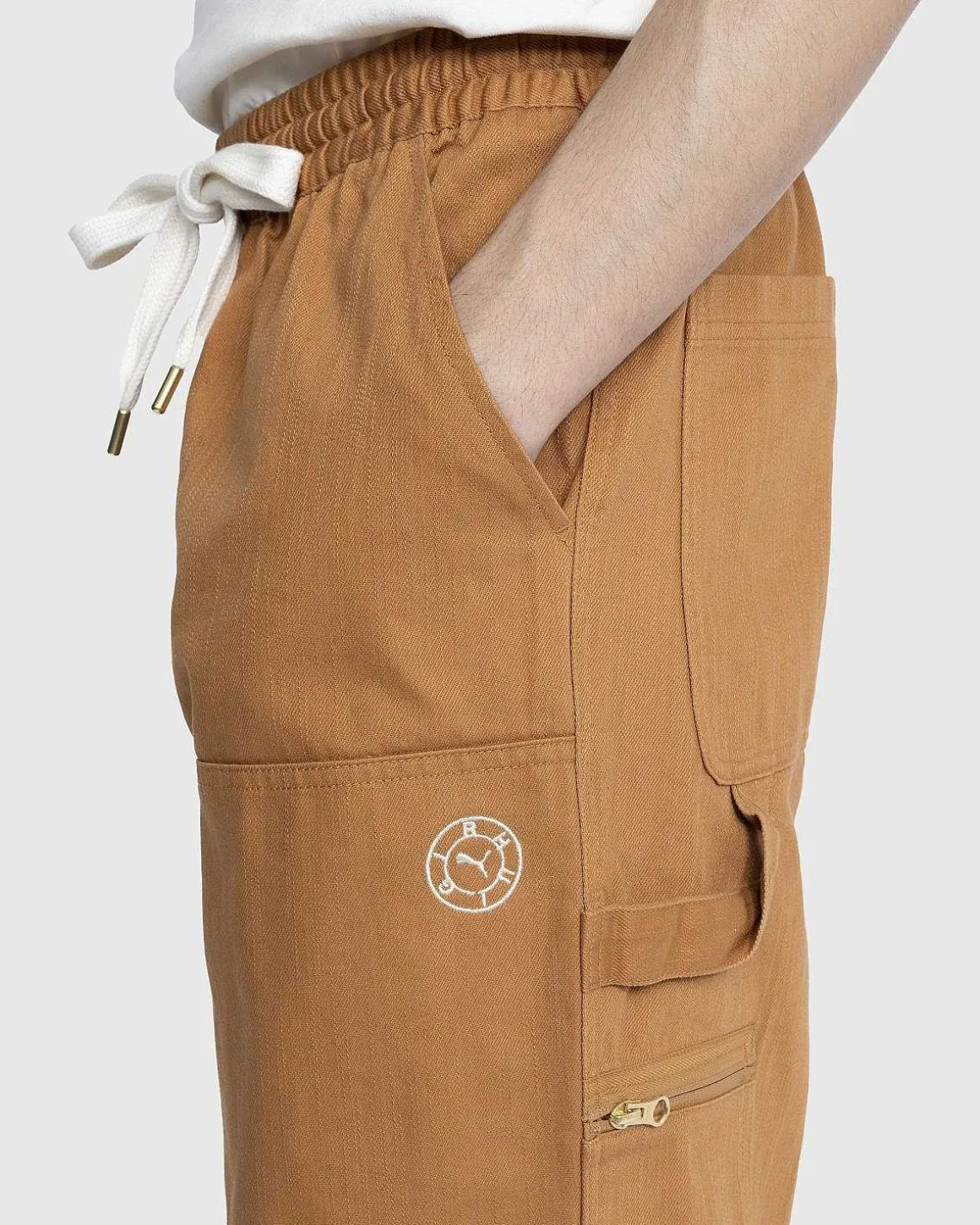 Dobbelt Knaebukser Desert Tan