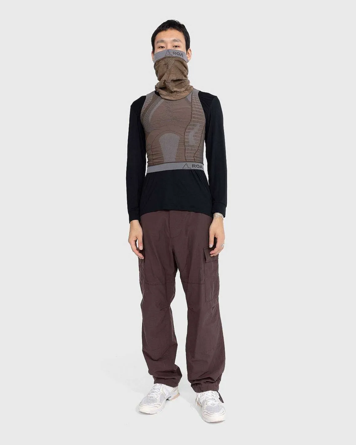 3D Strik Top Brun/Gra