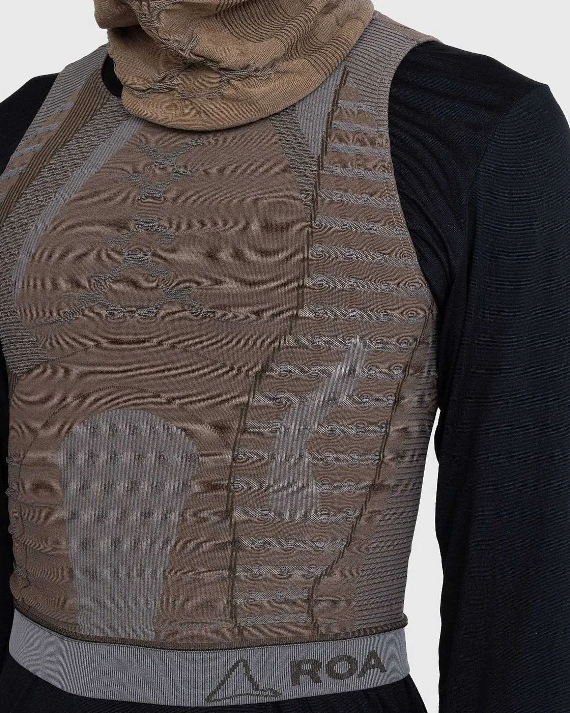 3D Strik Top Brun/Gra