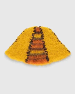 Farveblok Mohair Beanie Orange