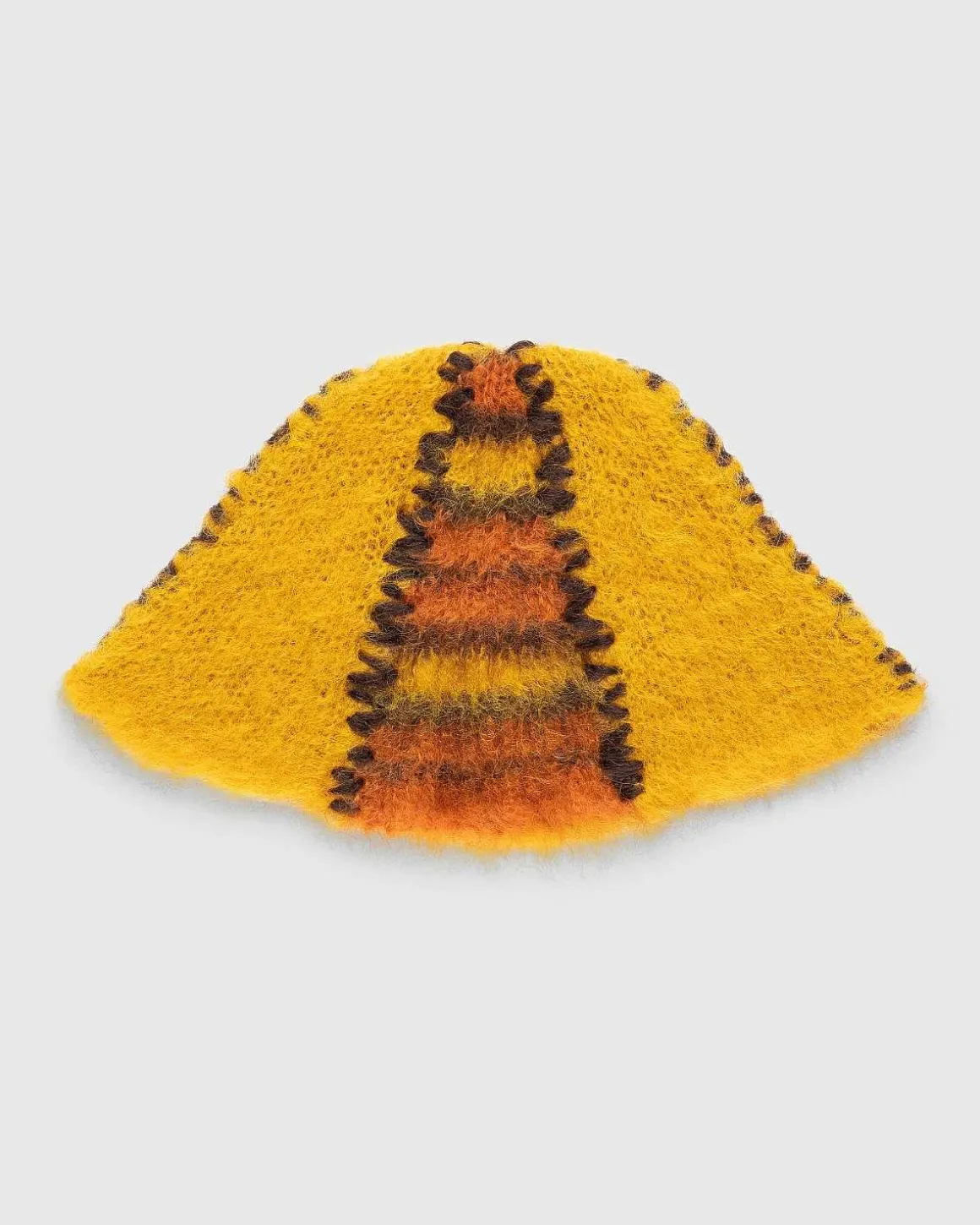 Farveblok Mohair Beanie Orange