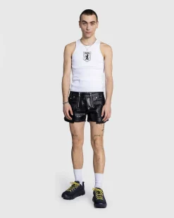 Faux Croc Shorts Sorte
