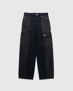 Fem-Pocket Cargo Denim Sort