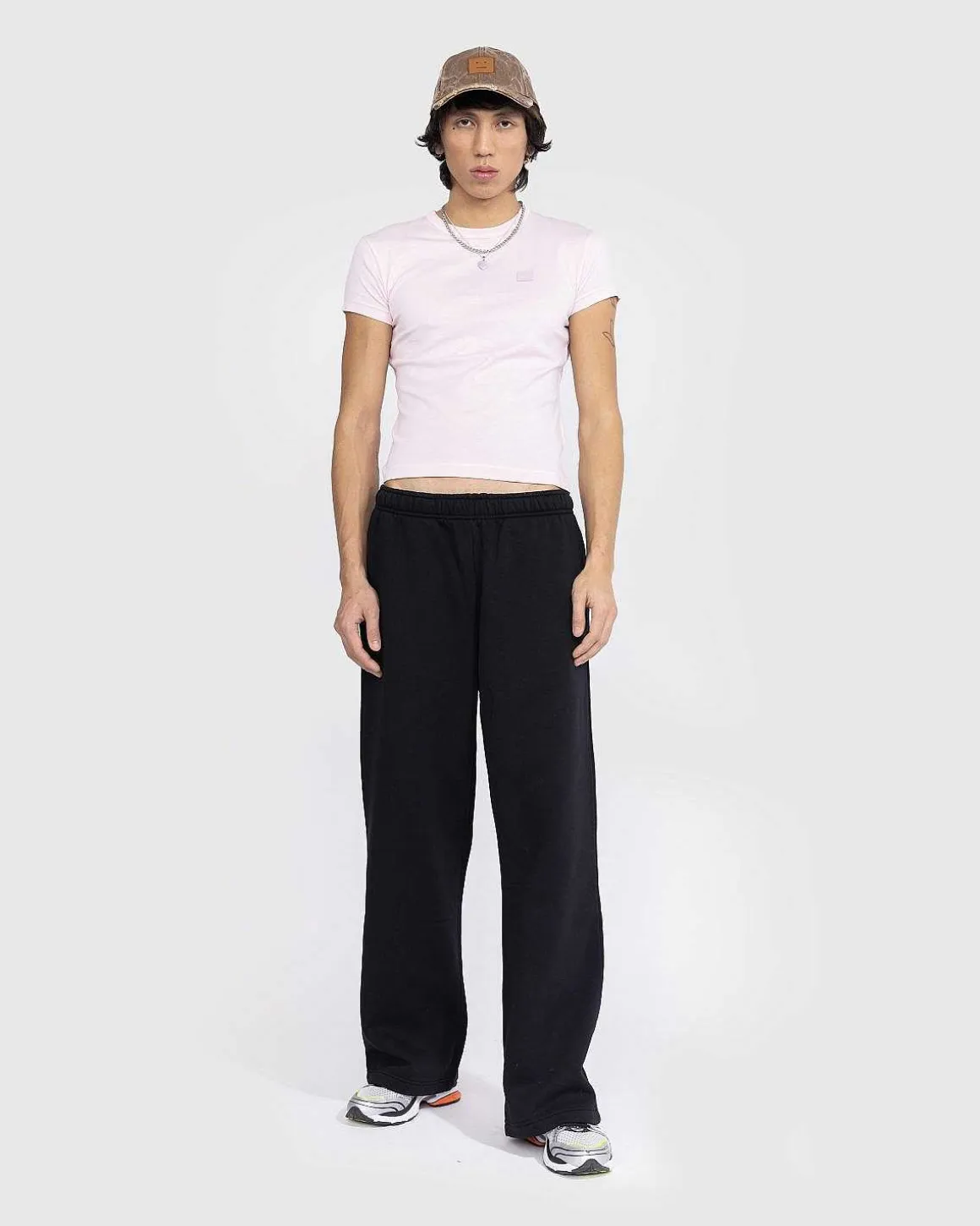 Fitted Crewneck T-Shirt Lys Pink