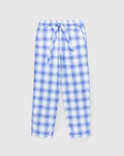 Flanell Pyjamasbukser Lysebla Plaid