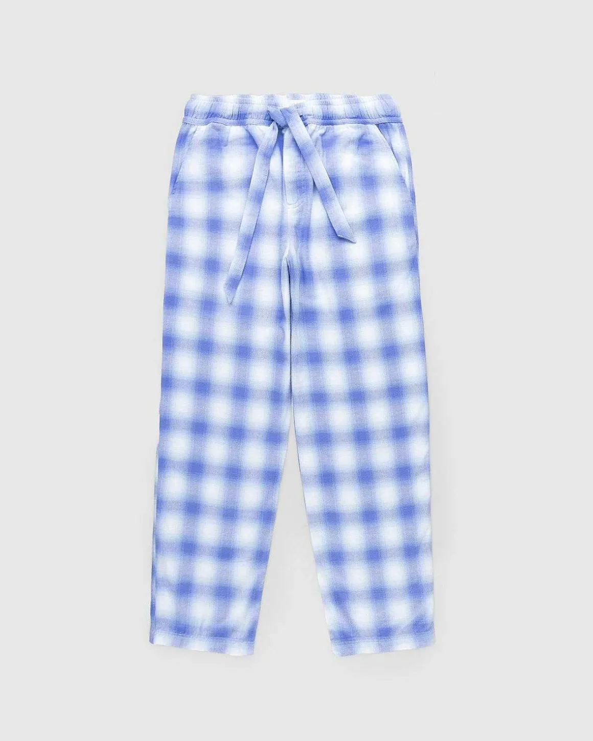 Flanell Pyjamasbukser Lysebla Plaid