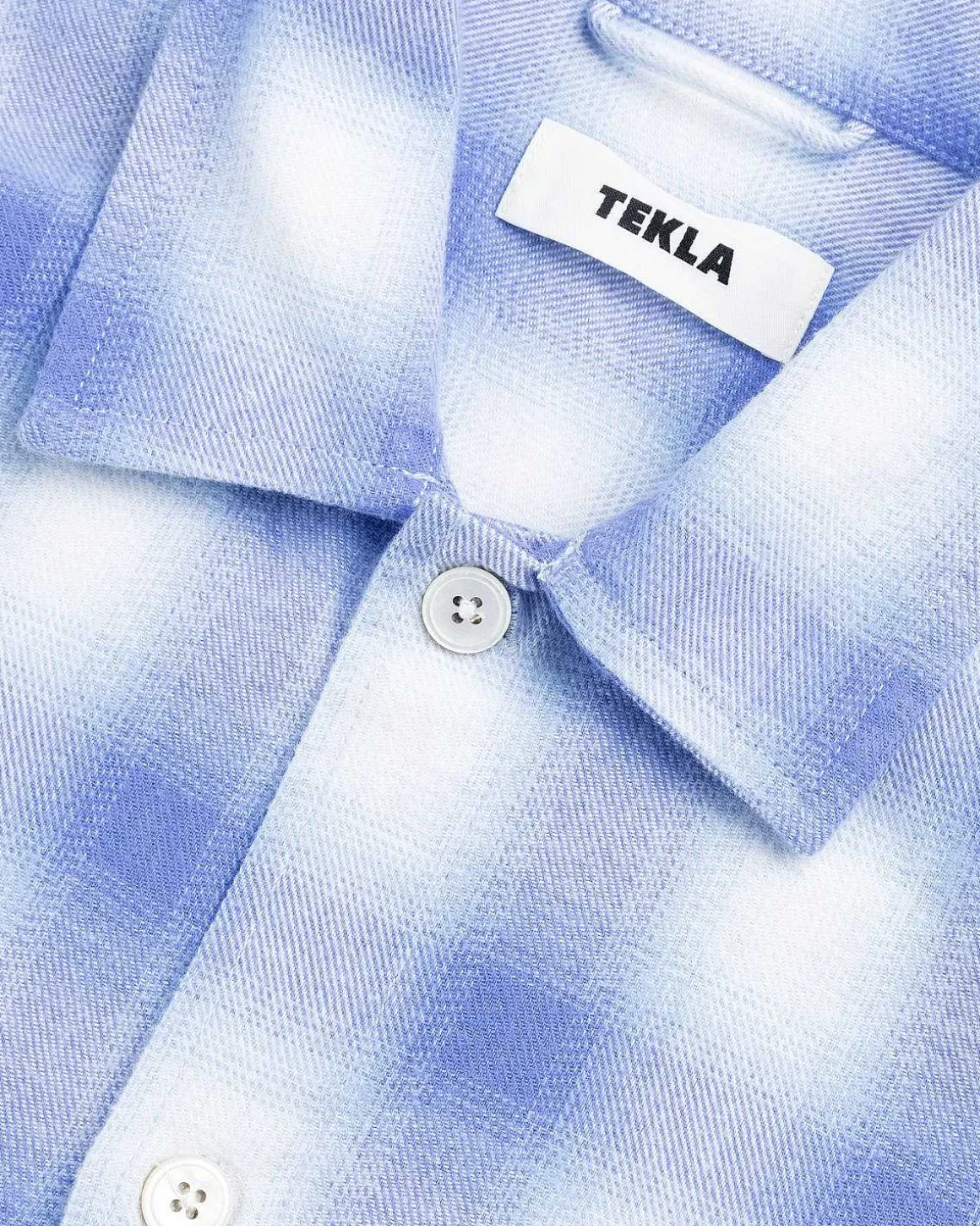 Flanell Pyjamasskjorte Lysebla Plaid
