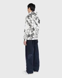 Fleece Flower Hoodie Elfenben/Sort