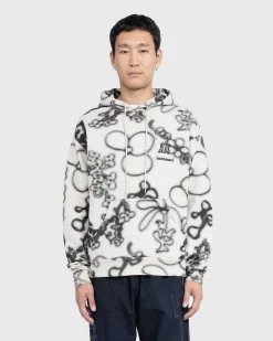 Fleece Flower Hoodie Elfenben/Sort
