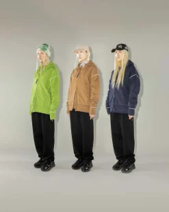 Fleece-Haettetroje Med Kontrastsom Brun