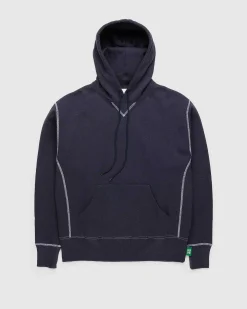 Fleece-Haettetroje Med Kontrastsom Navy