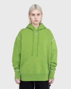 Fleece-Haettetroje Med Kontrastsom Gron