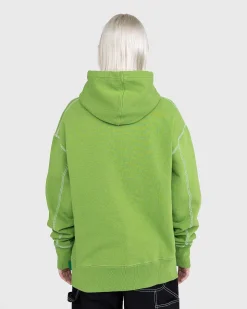 Fleece-Haettetroje Med Kontrastsom Gron