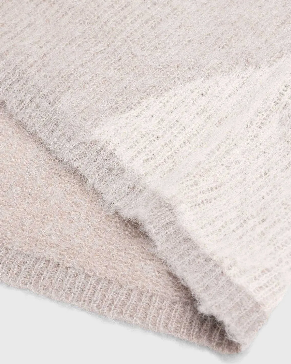 Flydende Alpaca Vest Lysegra