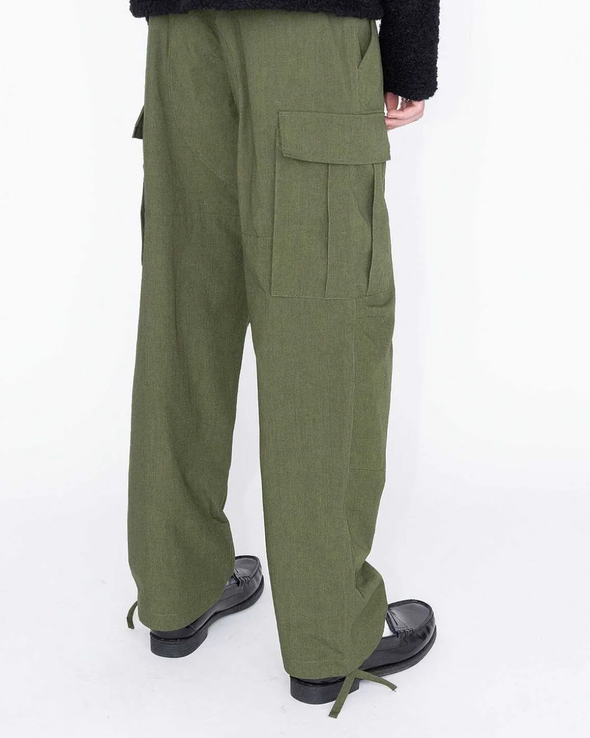 Forstaerket Nylon Cargo Buks Khaki