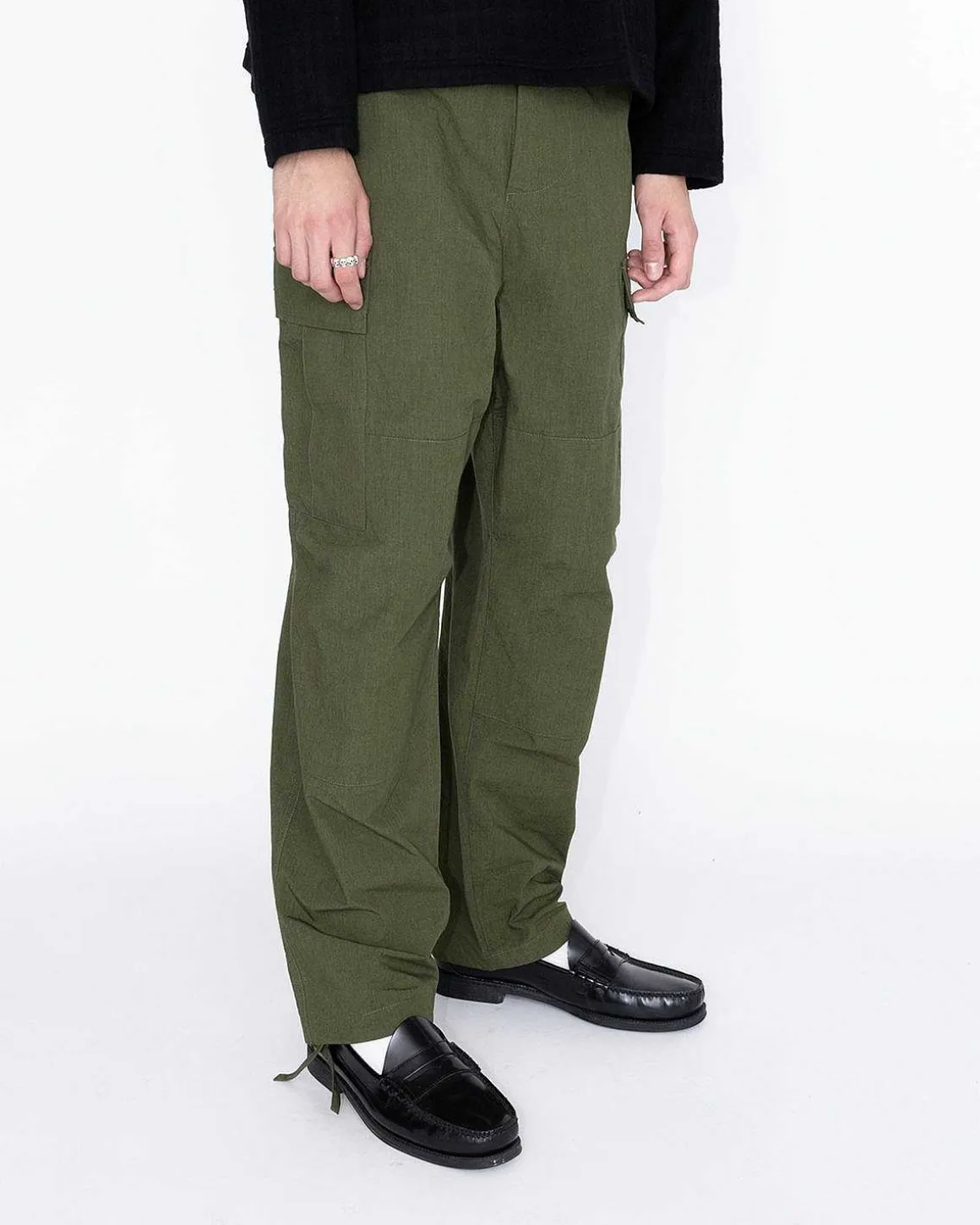 Forstaerket Nylon Cargo Buks Khaki