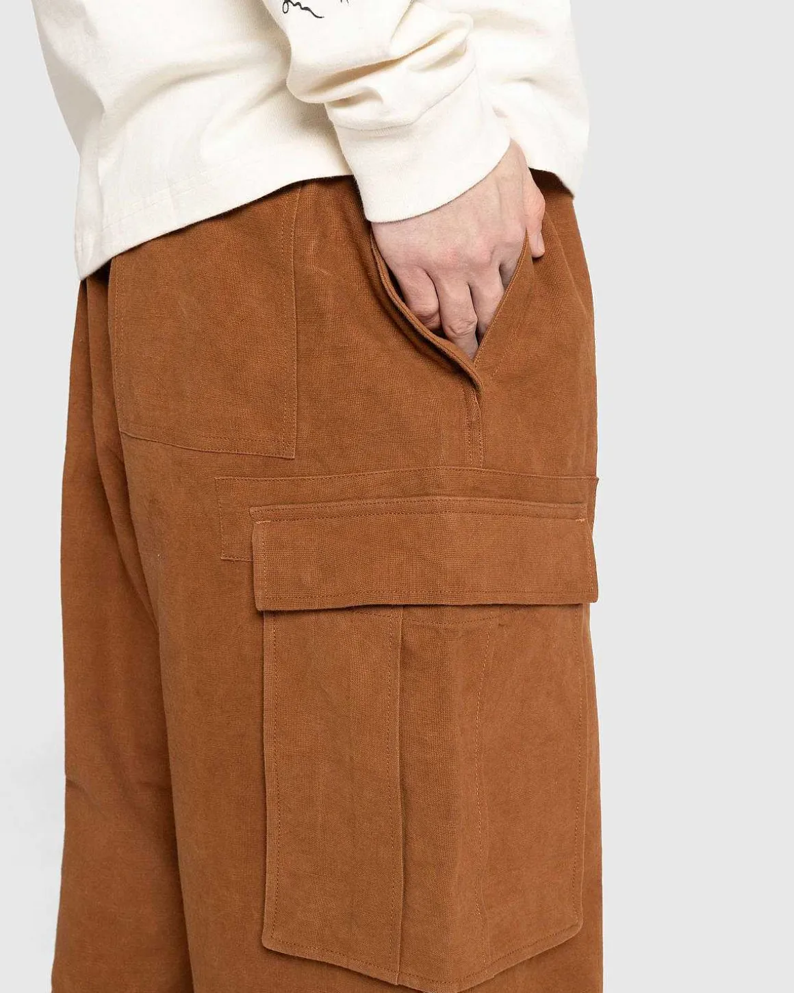 Fredsbukser Bark Brown Slub