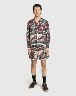 Garden Lattice Shorts Ecru/Multi