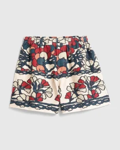 Garden Lattice Shorts Ecru/Multi