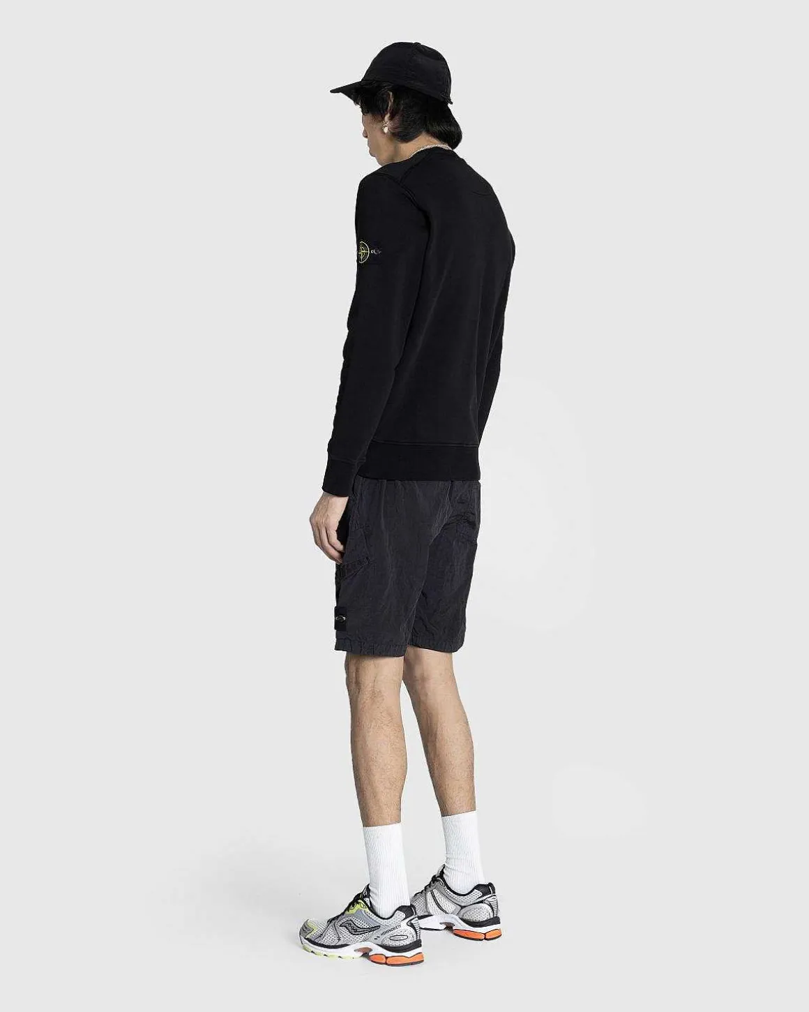 Garment-Dyed Crewneck Sweatshirt Sort