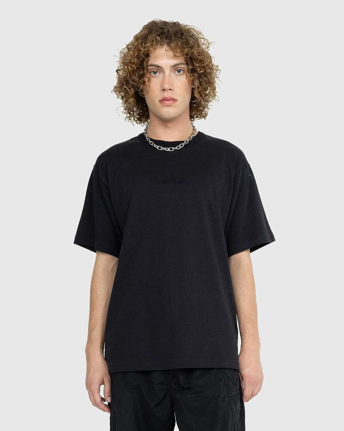 Garment-Dyed Logo T-Shirt Sort