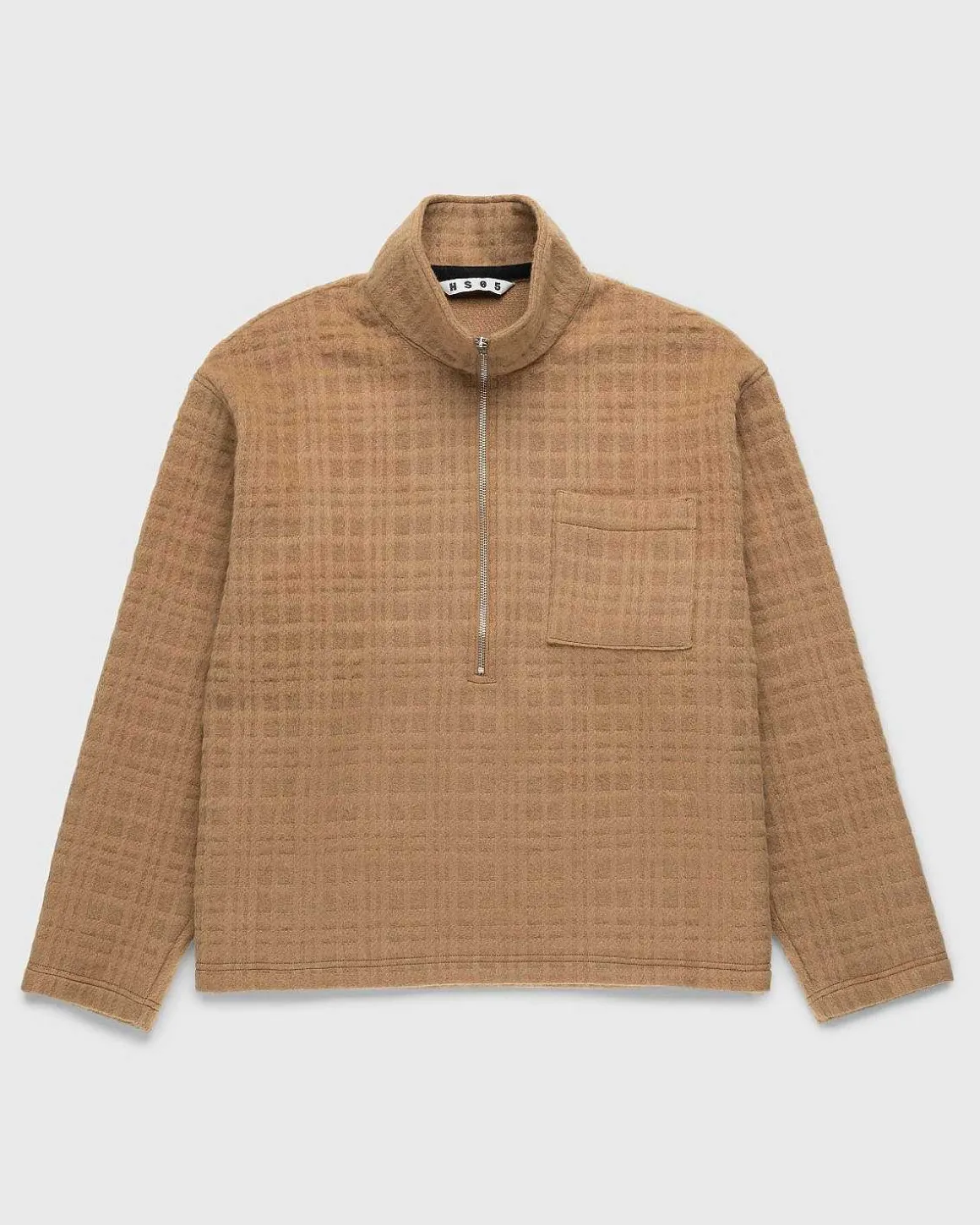 Genanvendt Half-Zip Uld Fleece Brun