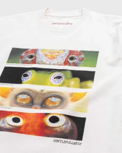 Genbrugsbomuld Animal Eyes Tee Beige