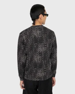 Genbrugt Bomuld Alien Puppet Langaermet Tee Washed Black