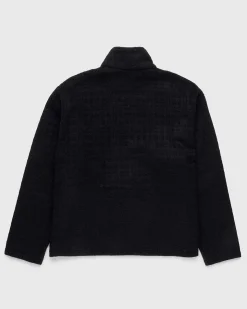 Genbrugt Half-Zip Uld Fleece Sort