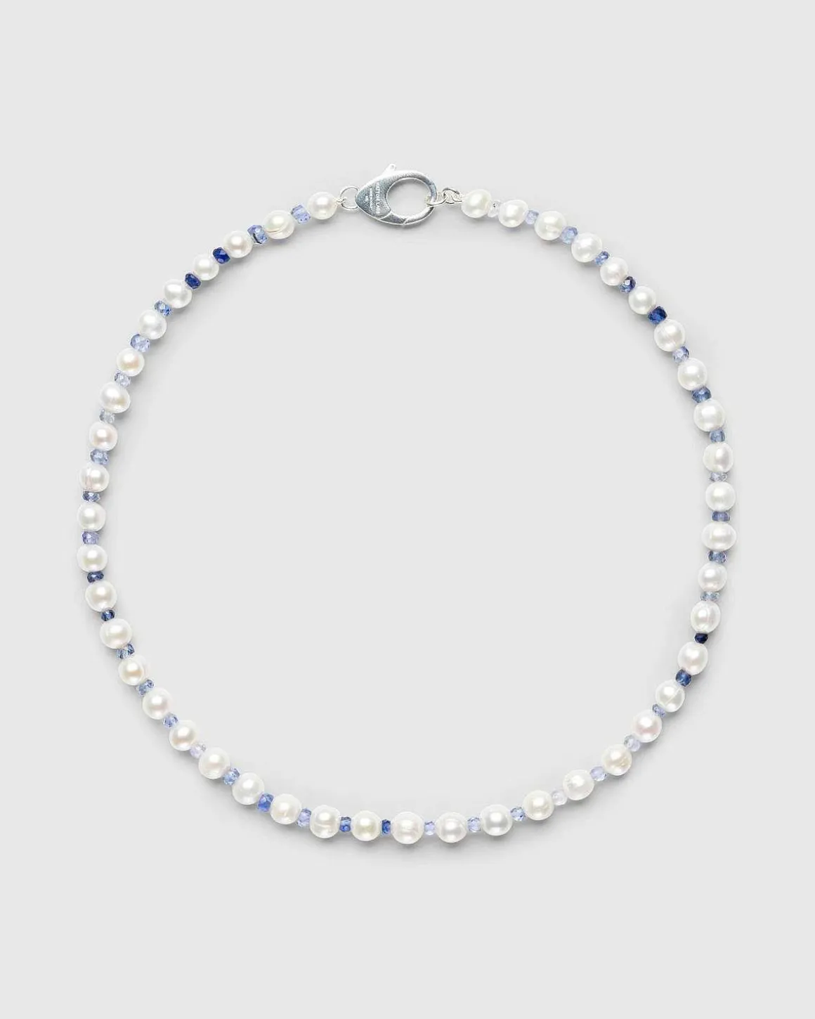 Gradient Crystal Pearl Chain Solv/Hvid
