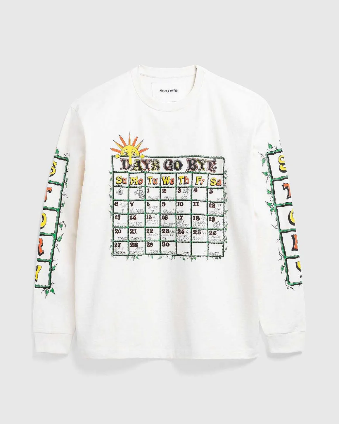 Grateful Tee Ls Ecru Days Go Bye