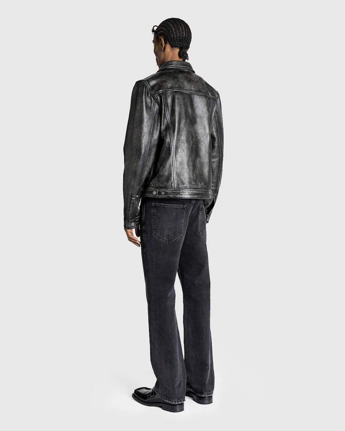 Gusa Contrast Flare Pant Gusa Aged Black Wash