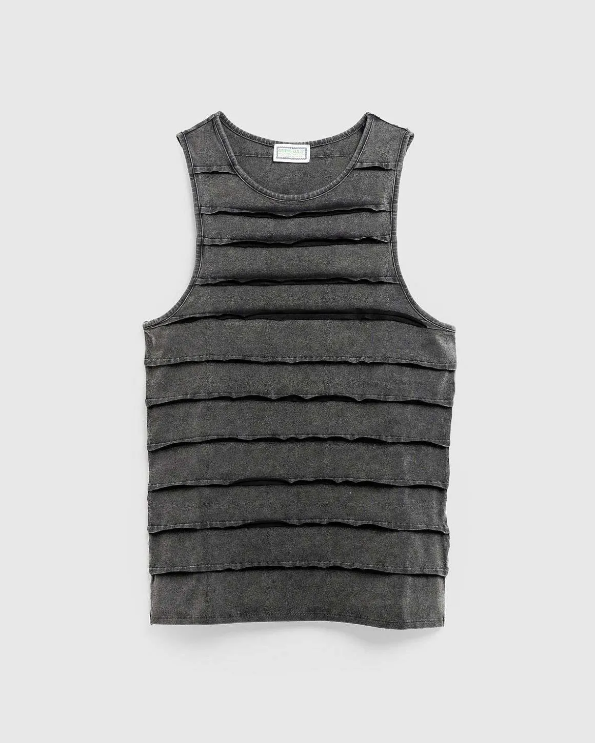 Gusa Reverse Seam Tank Washed Out Black Multi