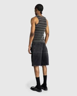 Gusa Reverse Seam Tank Washed Out Black Multi