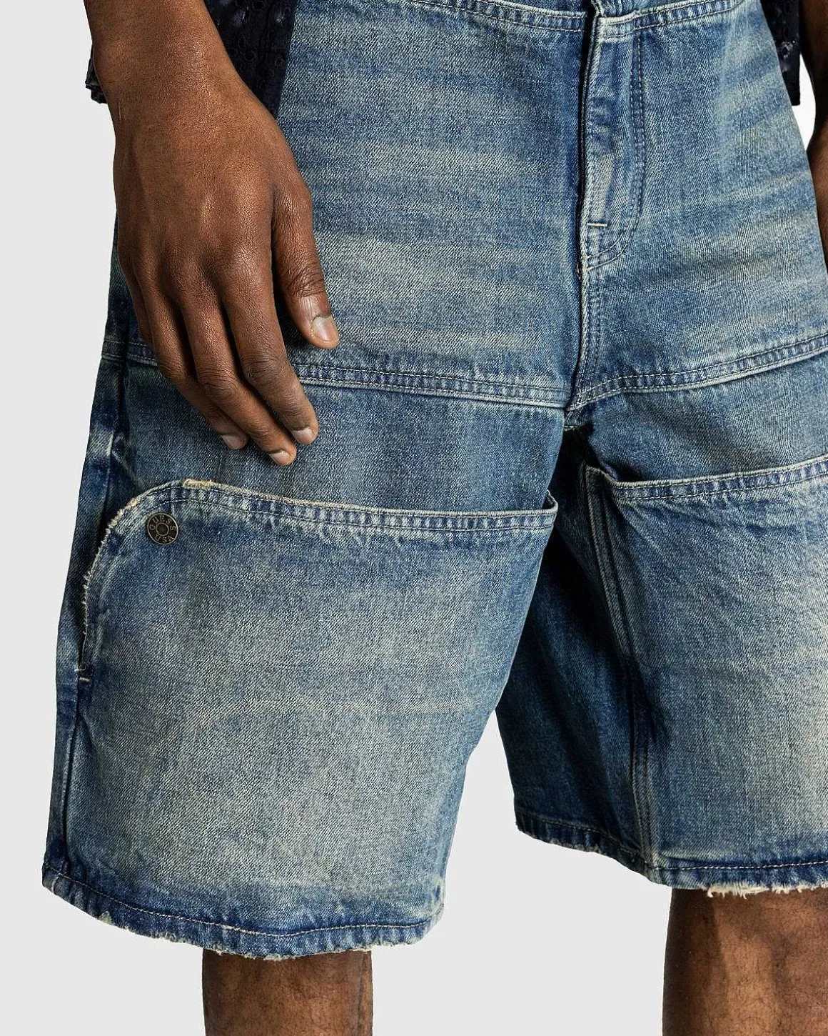 Gusa Utility Short Gusa Brugt Indigo Wash