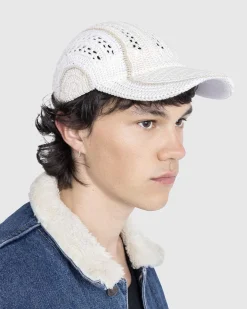 Haeklet Baseballkasket Angel Ivory