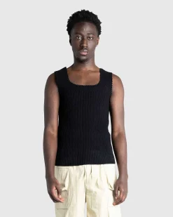 Haeklet Vest Sort