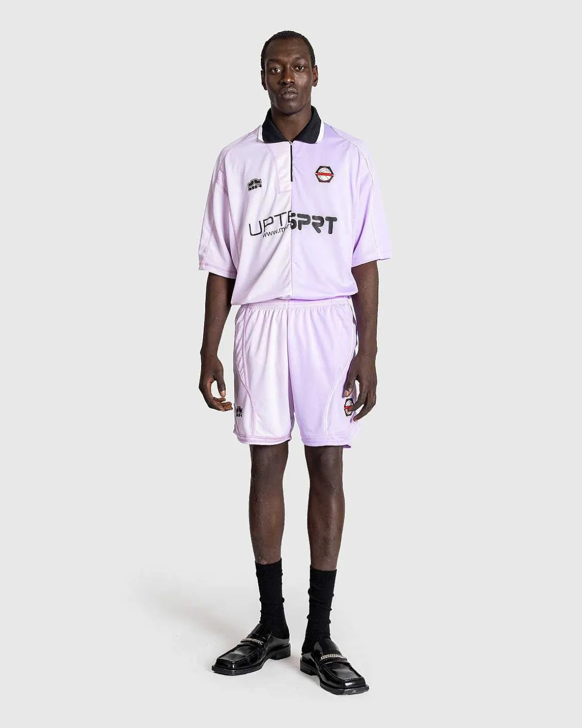 Half And Half Football Short Lilac