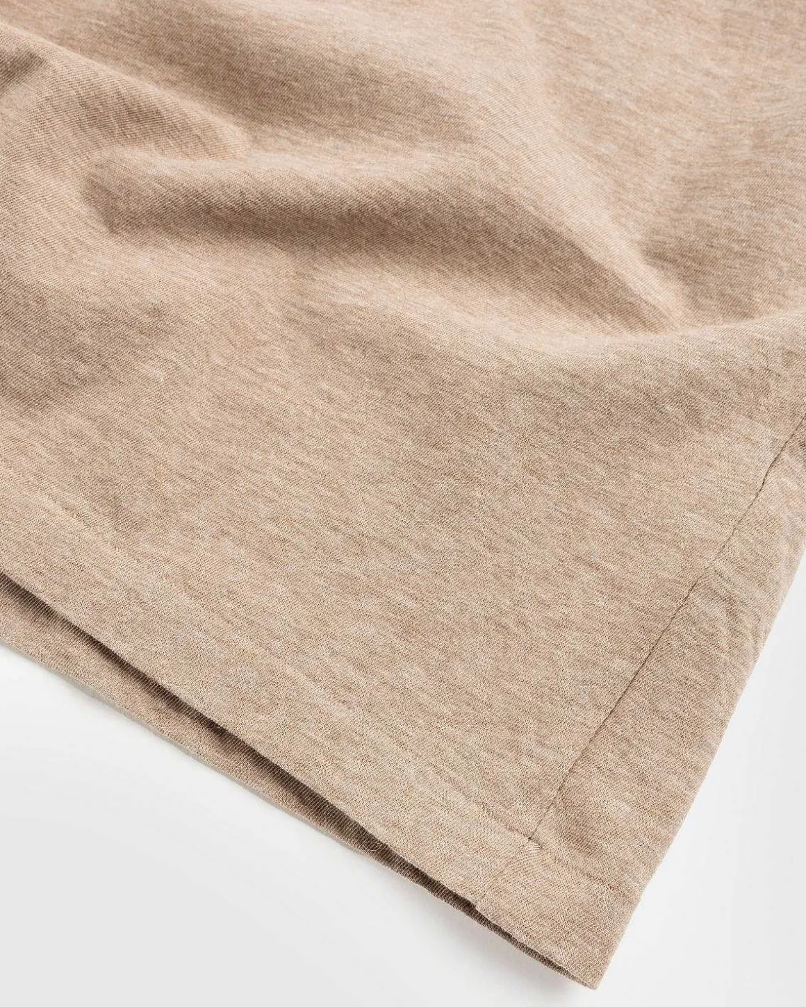 Hard Twist Bomuld Cashmere Boat Neck Langaermet Tee Beige