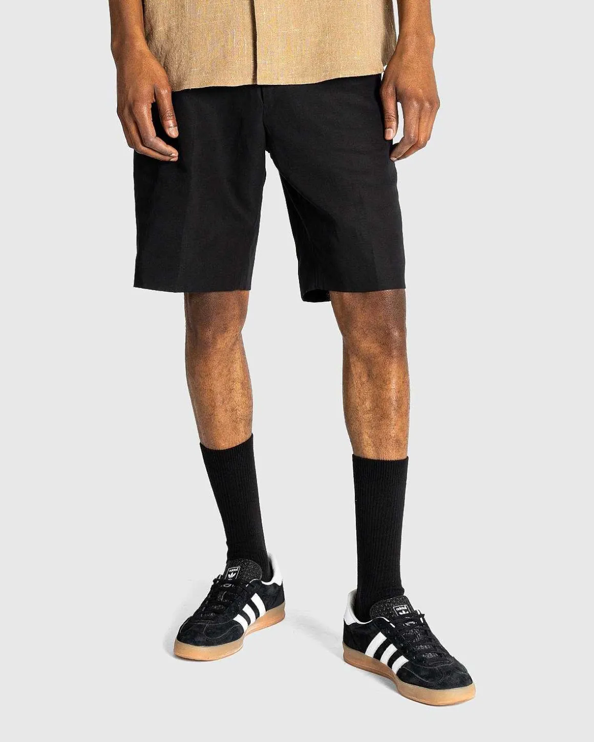 Hard Twist Finx Linen Chino Shorts Sort