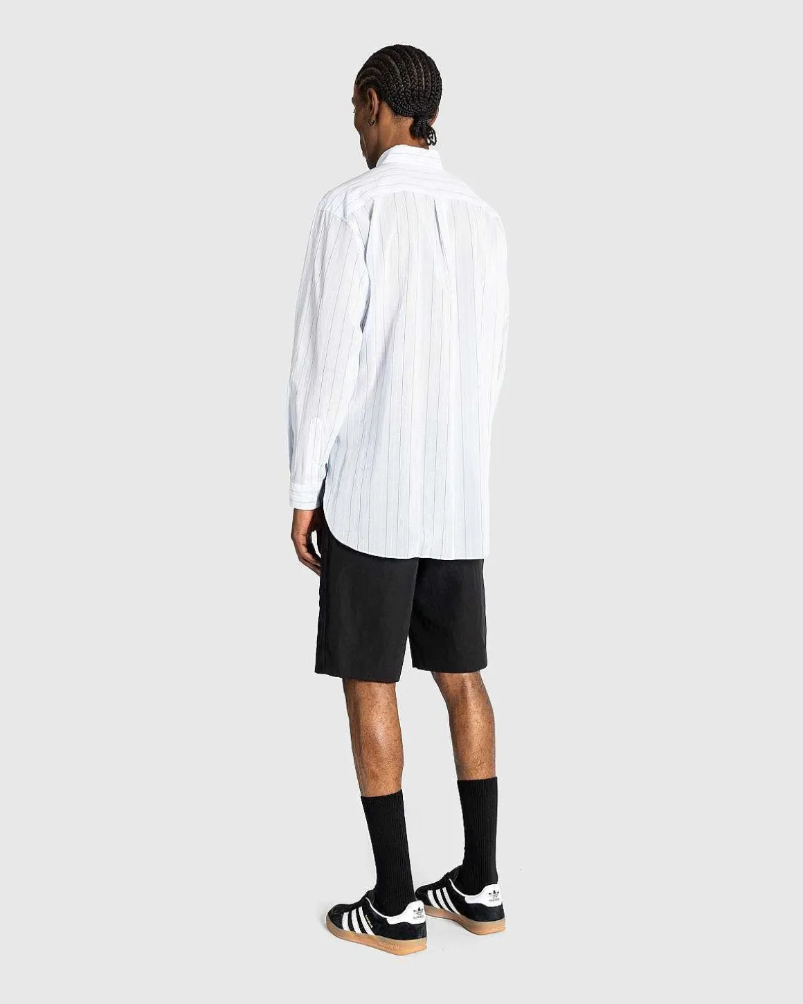 Hard Twist Finx Organdy Stripe Shirt Light Blue Stripe