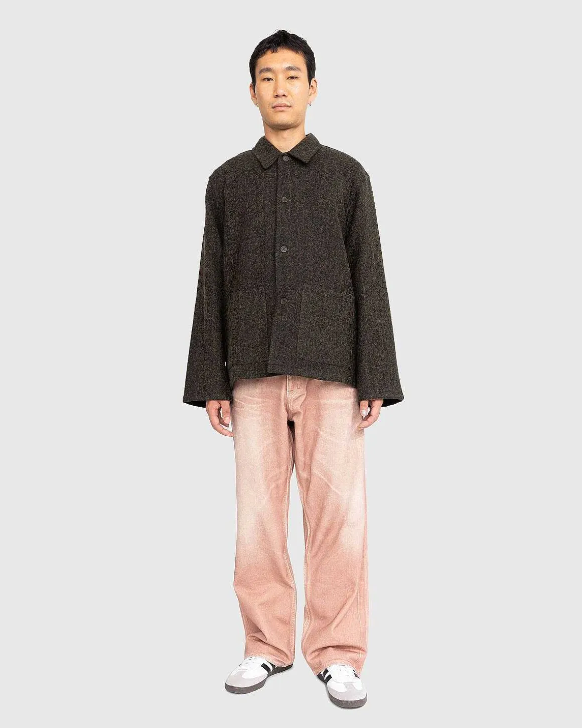 Haven Jacket Black/Moss Fuzz Wool