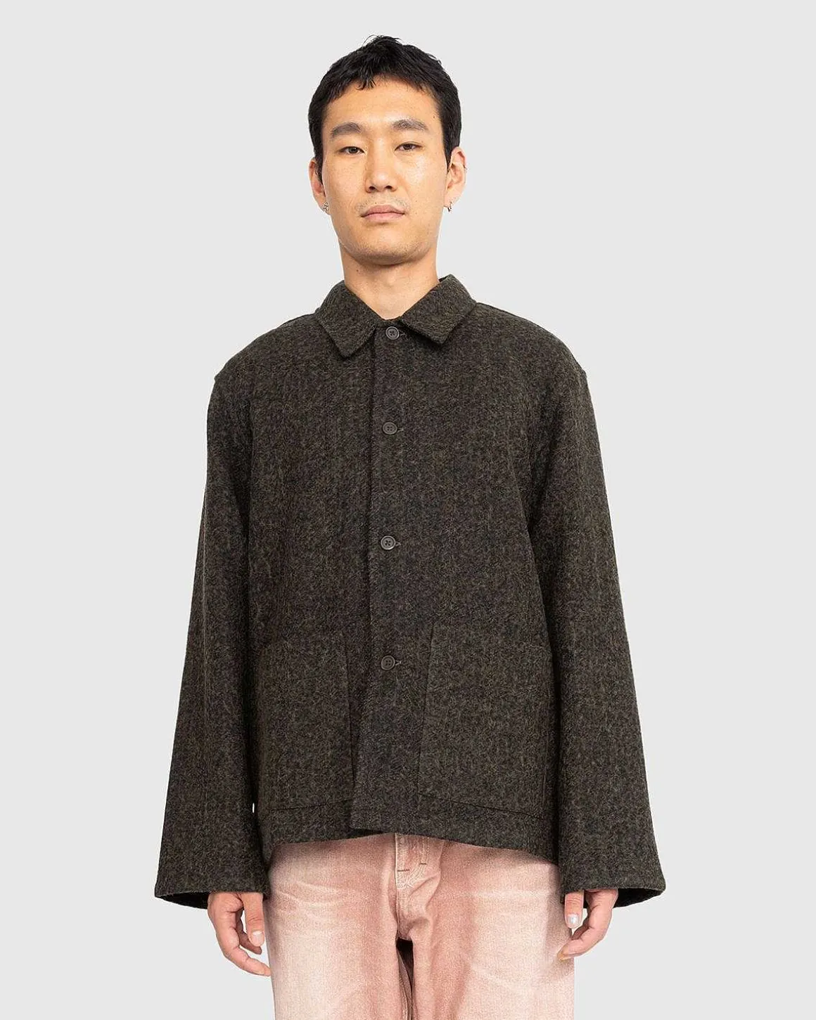 Haven Jacket Black/Moss Fuzz Wool