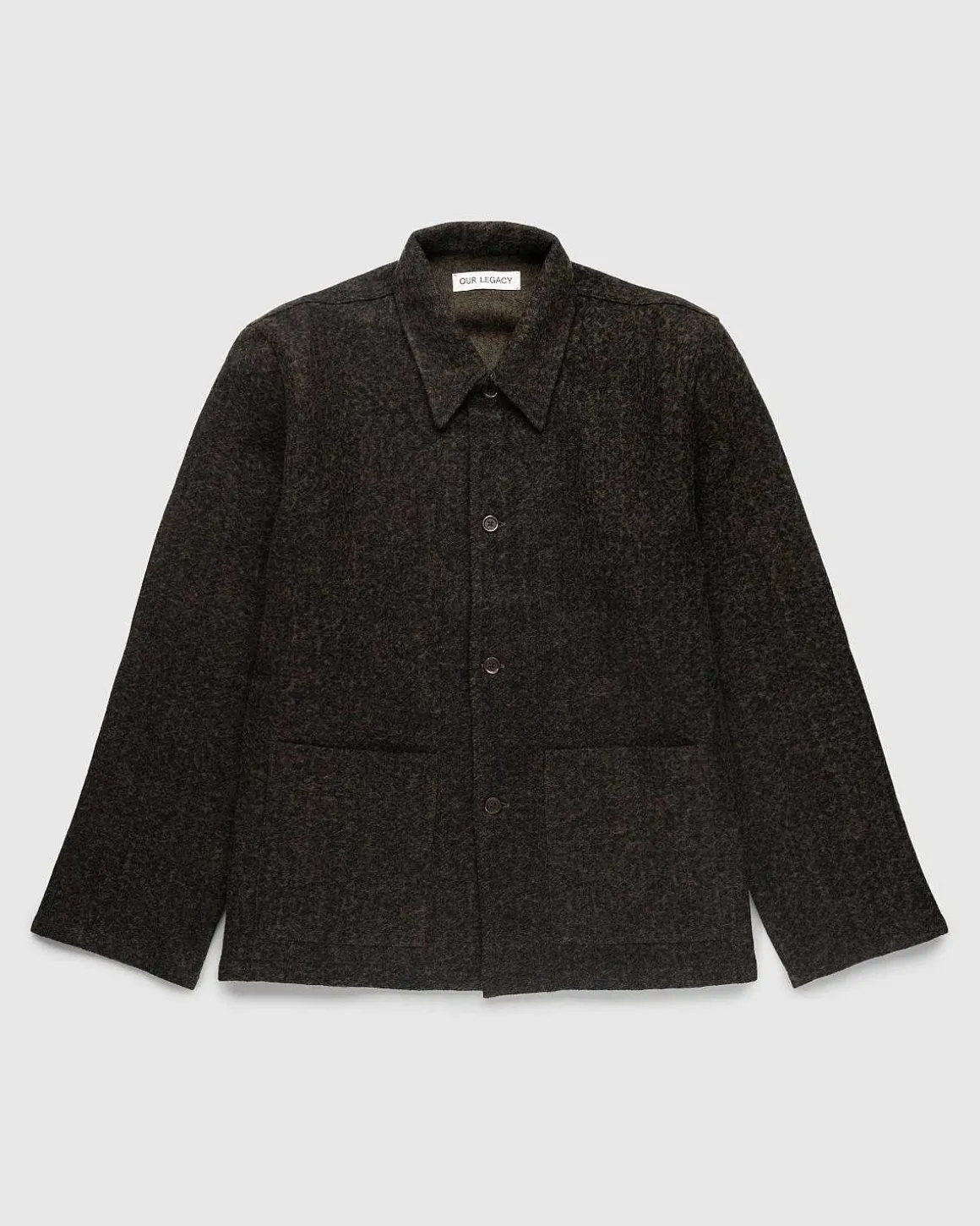 Haven Jacket Black/Moss Fuzz Wool